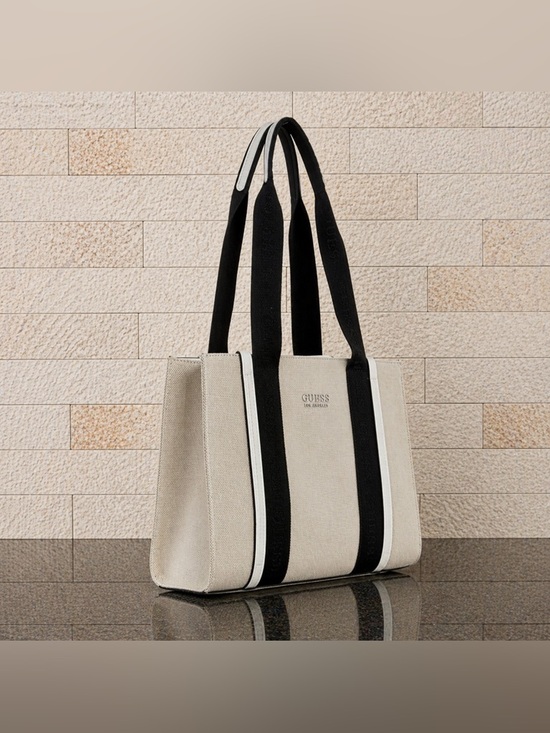 Guess Handbags - NWT GUESS Talman Carryall BAG WHITE AND BLACK